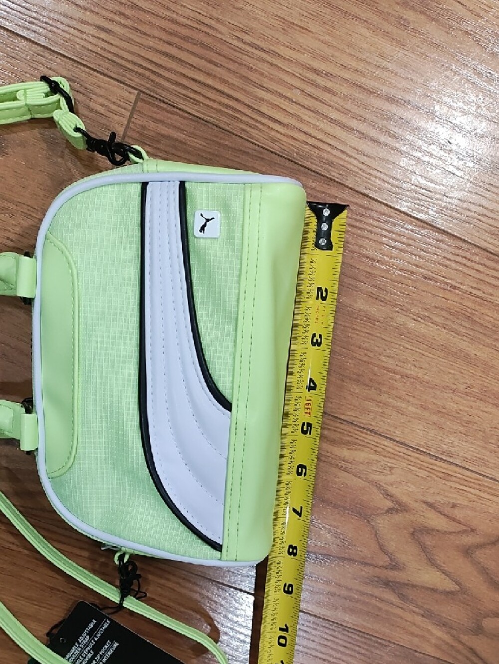 Puma Neon Lime Mini Satchel with White Accent - Picture 5 of 6